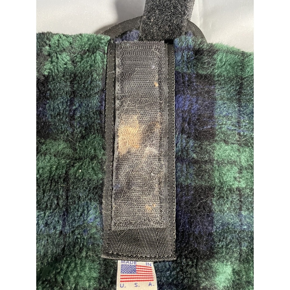 Foggy Mountain Dog Coat Fleece Size 10 Green Blue‎ Plaid Warmer Accessory - Picture 11 of 12